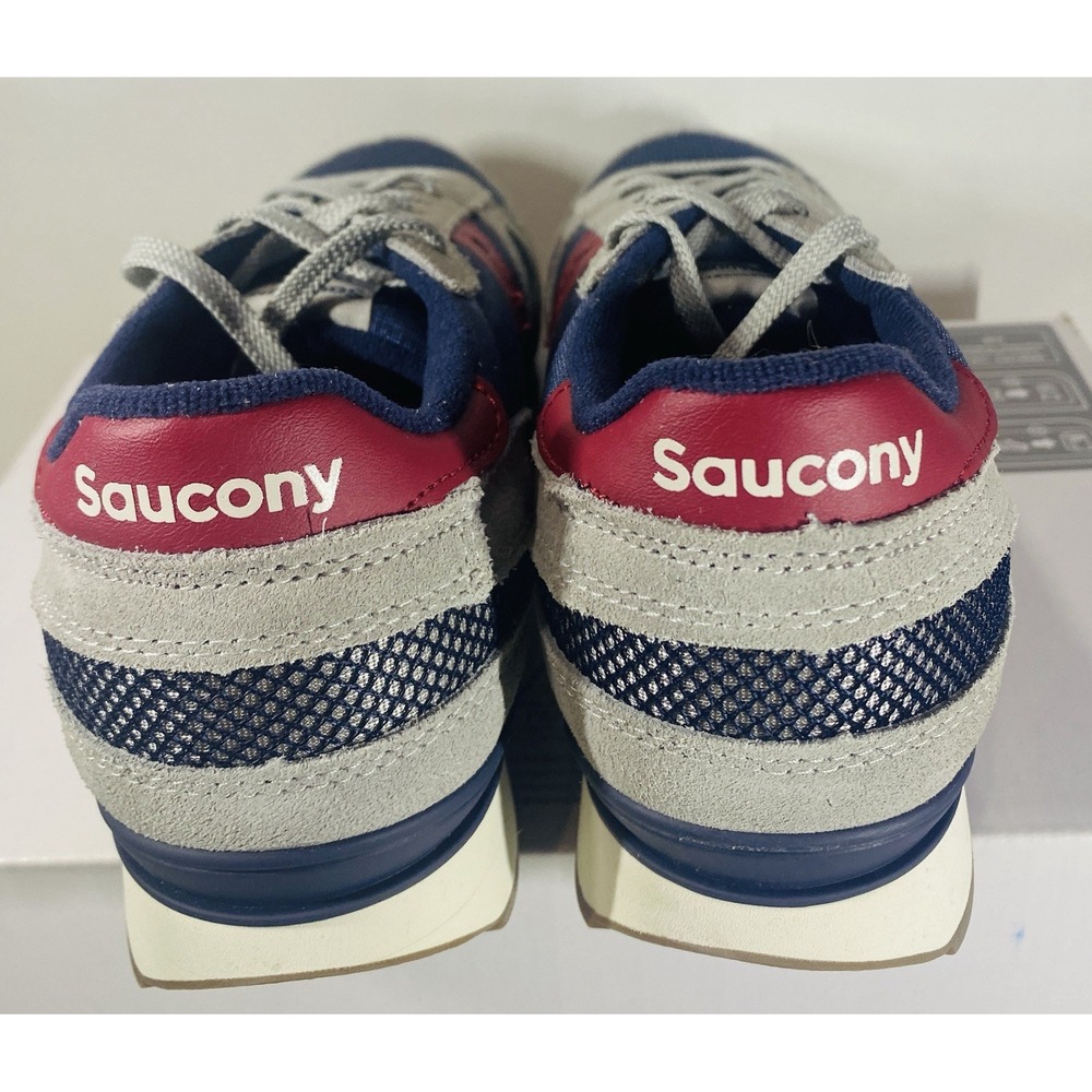 Saucony Shadow Original Women's 7.5 / Big Kids 6 Grey Navy Red Sk267821 New View 6
